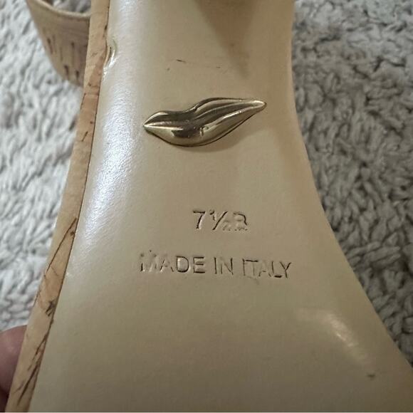 Diane Von Furstenberg Ulrica Heel in Natural Cork Women’s size 7.5 ankle strap - Picture 13 of 13